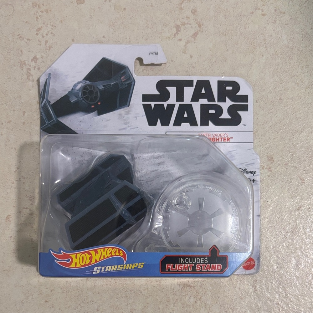 Star Wars Black and Gray TIE Fighter with Flight Stand